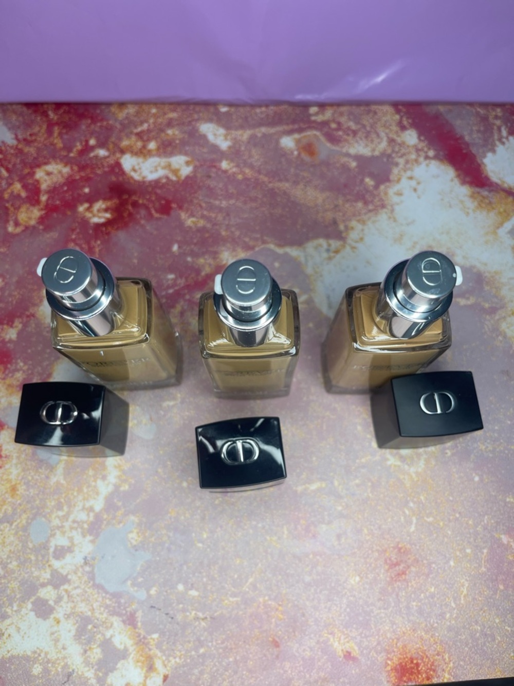 Dior Forever Skin Glow Foundation - Warm Beige/Tan Trio - Picture 3 of 4